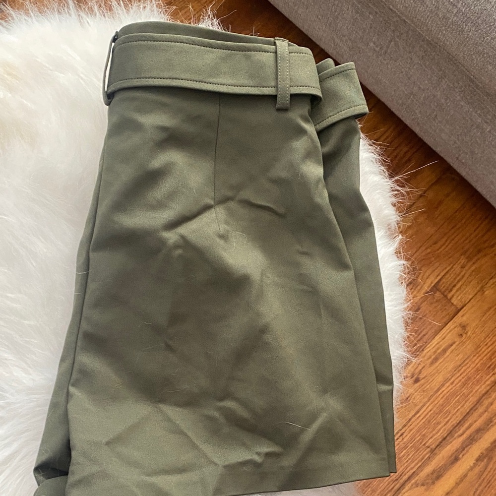 Express Khaki Belted Shorts